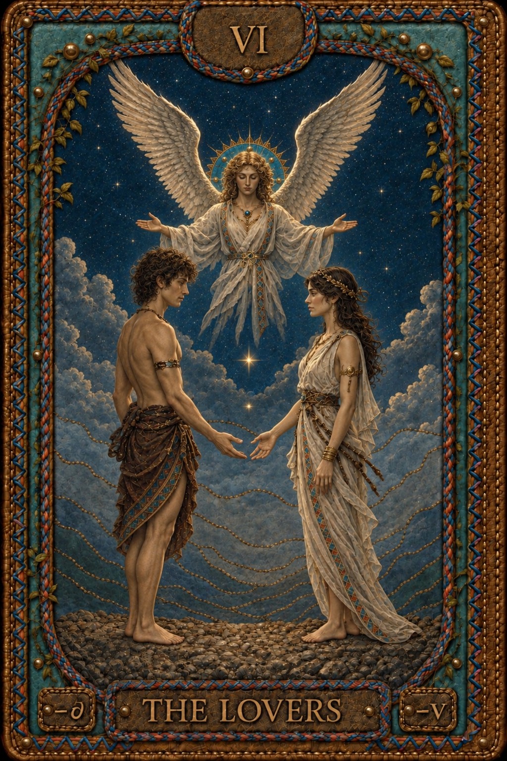 The Lovers — an original Tarot card by Pavel Medvedev