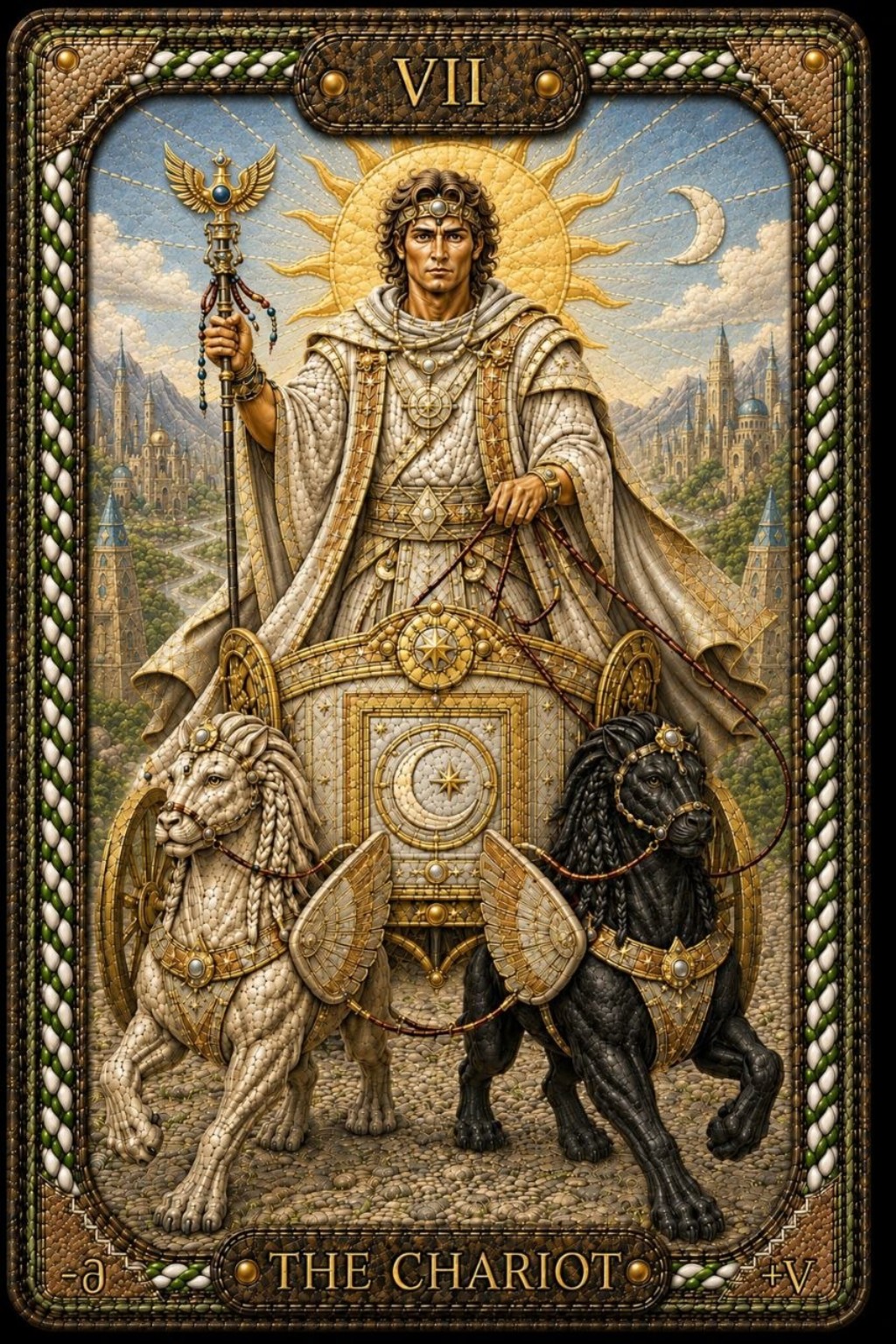 The Chariot — an original Tarot card by Pavel Medvedev