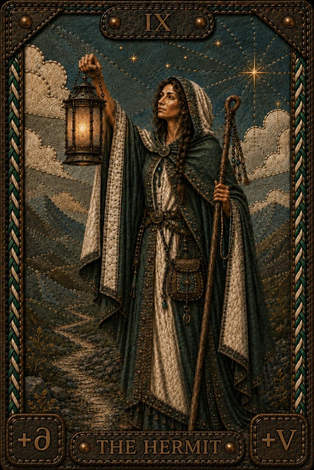 The Hermit — an original Tarot card by Pavel Medvedev