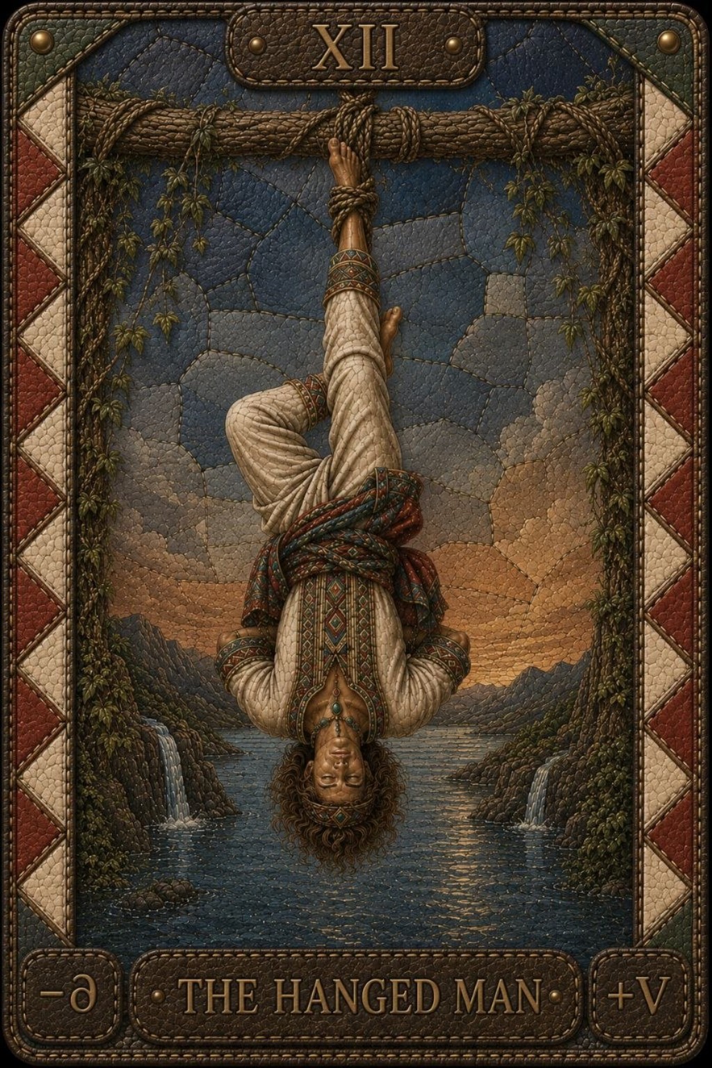 The Hanged Man — an original Tarot card by Pavel Medvedev