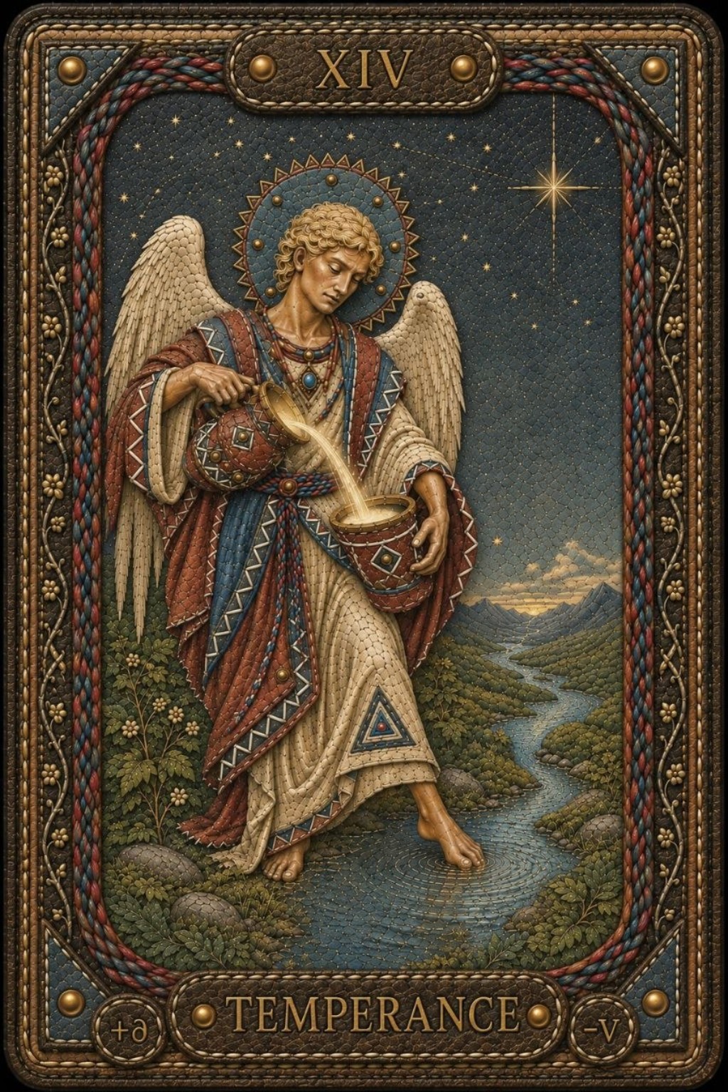 Temperance — an original Tarot card by Pavel Medvedev